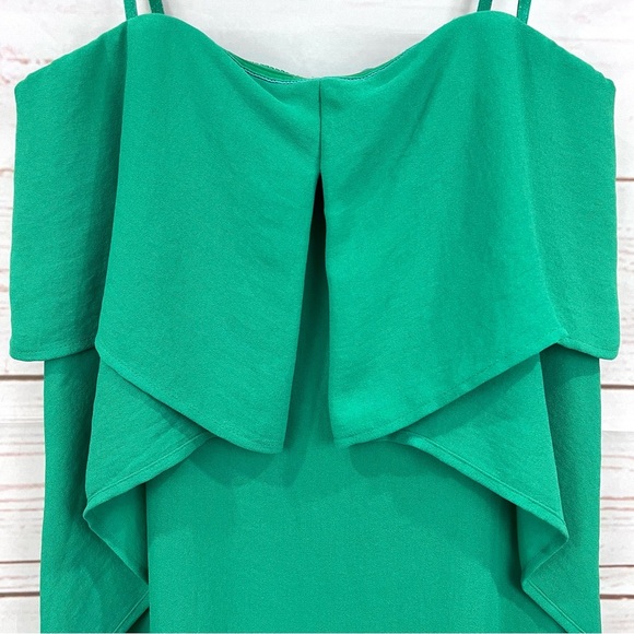 Bcbg MaxAzria Runway Collection Kelly Green Fei Fei Mini Ruffle Strapless Dress - Picture 3 of 16